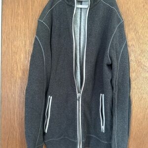 Men's Gray Zip-Up Sweater